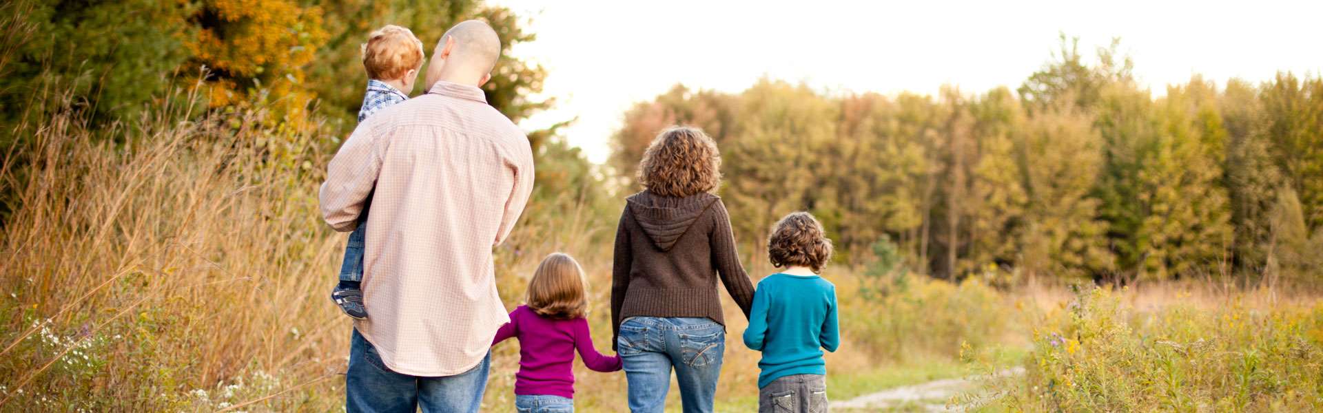 Family enjoying the sunshine